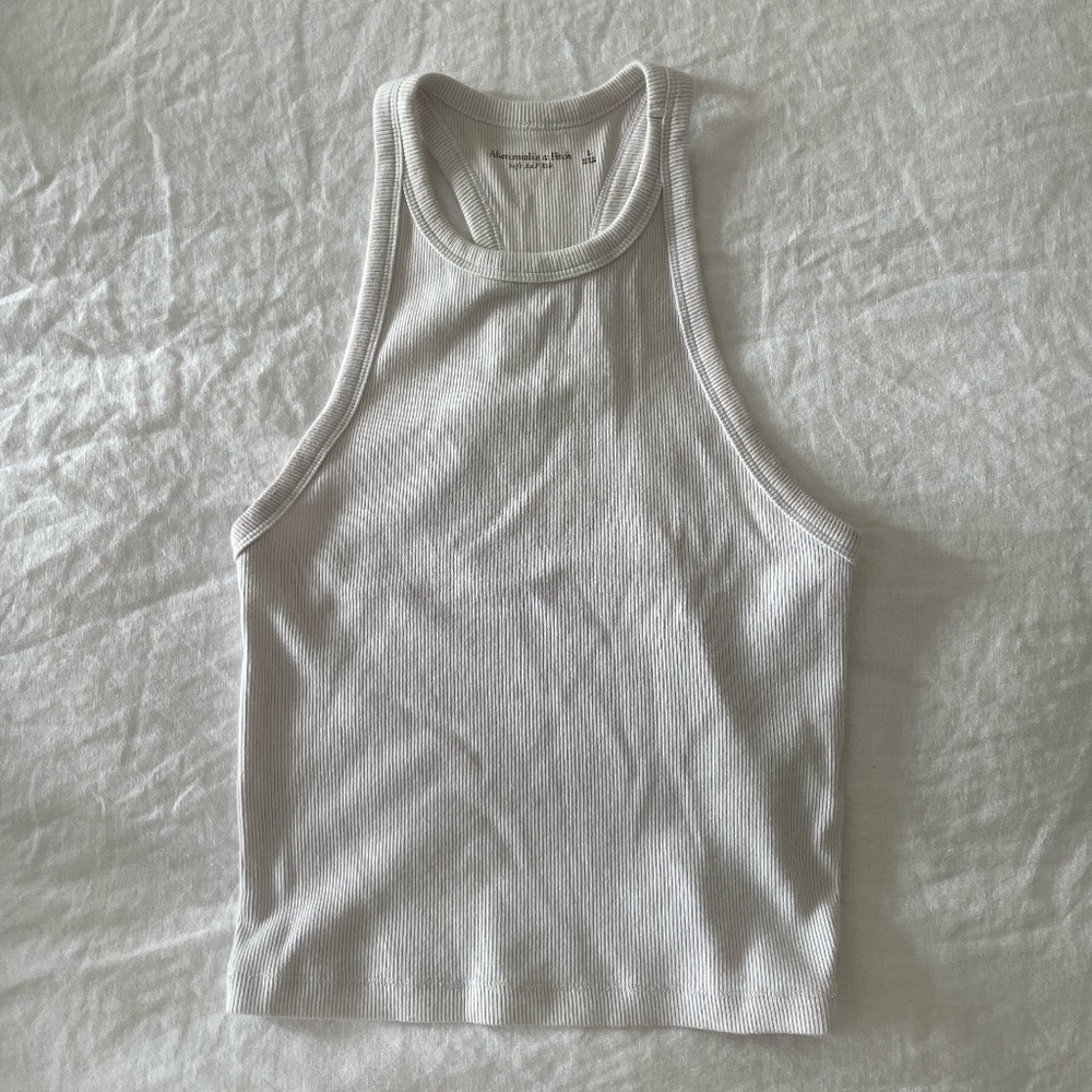 Abercrombie white racerback tank top